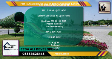 Residential Plot for Sale in Bahria Orchard, Lahore - (BP-86819)