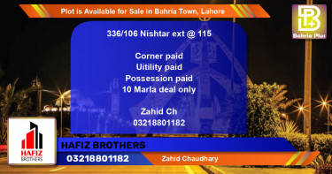 Residential Plot for Sale in Bahria Town, Lahore - (BP-86833)