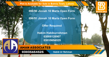 Residential Plot for Sale in Bahria Town, Lahore - (BP-86912)