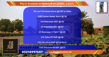 Residential Plot for Sale in Bahria Town, Lahore - (BP-86917)