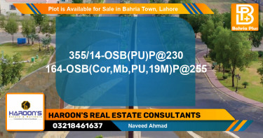 Residential Plot for Sale in Bahria Town, Lahore - (BP-86925)