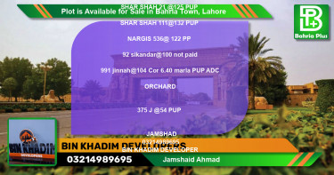 Residential Plot for Sale in Bahria Town, Lahore - (BP-86947)