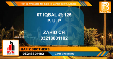 Residential Plot for Sale in Bahria Town, Lahore - (BP-86954)