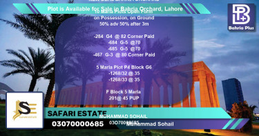 Residential Plot for Sale in Bahria Orchard, Lahore - (BP-86955)