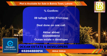 Residential Plot for Sale in Bahria Town, Lahore - (BP-87019)