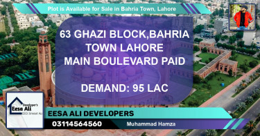 Residential Plot for Sale in Bahria Town, Lahore - (BP-87039)