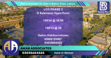 Residential Plot for Sale in Bahria Town, Lahore - (BP-87053)