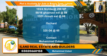 Residential Plot for Sale in Bahria Town, Lahore - (BP-87059)