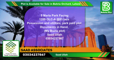 Residential Plot for Sale in Bahria Orchard, Lahore - (BP-87083)