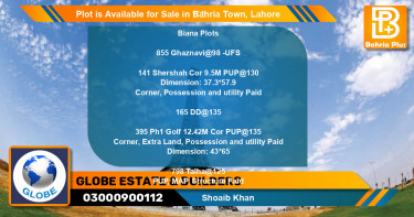 Residential Plot for Sale in Bahria Town, Lahore - (BP-87087)
