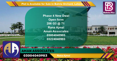 Residential Plot for Sale in Bahria Orchard, Lahore - (BP-87090)