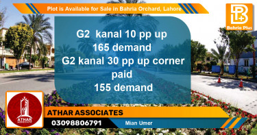 Residential Plot for Sale in Bahria Orchard, Lahore - (BP-87102)