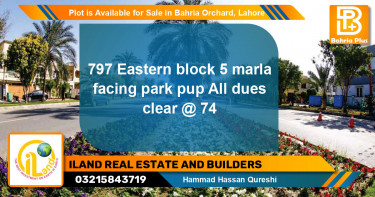 Residential Plot for Sale in Bahria Orchard, Lahore - (BP-87126)
