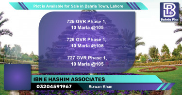 Residential Plot for Sale in Bahria Town, Lahore - (BP-87142)