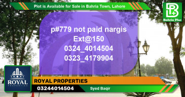 Residential Plot for Sale in Bahria Town, Lahore - (BP-87146)