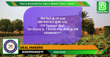Residential Plot for Sale in Bahria Town, Lahore - (BP-87150)