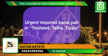 Residential Plot for Sale in Bahria Town, Lahore - (BP-87172)
