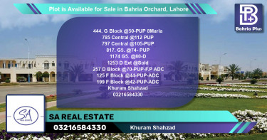 Residential Plot for Sale in Bahria Orchard, Lahore - (BP-87208)