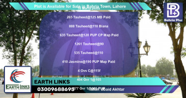 Residential Plot for Sale in Bahria Town, Lahore - (BP-87241)