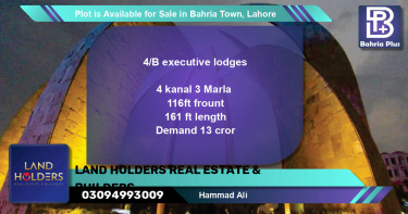 Residential Plot for Sale in Bahria Town, Lahore - (BP-87260)