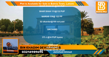 Residential Plot for Sale in Bahria Town, Lahore - (BP-87301)