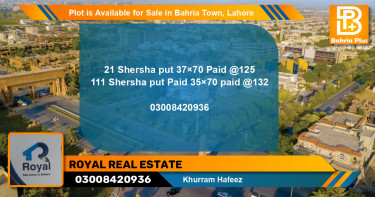 Residential Plot for Sale in Bahria Town, Lahore - (BP-87314)