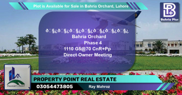 Residential Plot for Sale in Bahria Orchard, Lahore - (BP-87360)