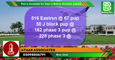 Residential Plot for Sale in Bahria Orchard, Lahore - (BP-87363)