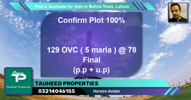 Residential Plot for Sale in Bahria Town, Lahore - (BP-87372)