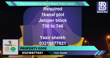 Residential Plot for Sale in Bahria Town, Lahore - (BP-87377)