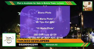 Residential Plot for Sale in Bahria Town, Lahore - (BP-87381)