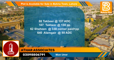 Residential Plot for Sale in Bahria Town, Lahore - (BP-87384)