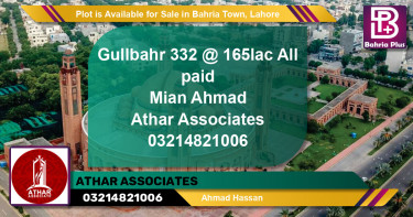 Residential Plot for Sale in Bahria Town, Lahore - (BP-87390)