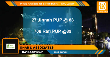 Residential Plot for Sale in Bahria Town, Lahore - (BP-87425)