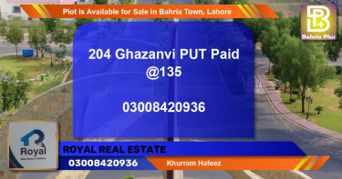 Residential Plot for Sale in Bahria Town, Lahore - (BP-87440)