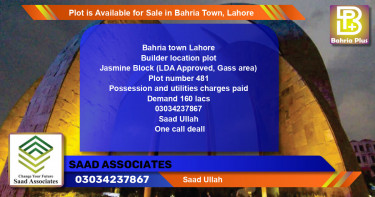 Residential Plot for Sale in Bahria Town, Lahore - (BP-87479)