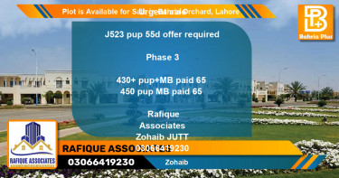 Residential Plot for Sale in Phase 2 - J Block -  Bahria Orchard, Lahore - (BP-87493)