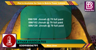 Residential Plot for Sale in Bahria Town, Lahore - (BP-87518)