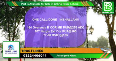 Residential Plot for Sale in Bahria Town, Lahore - (BP-87524)