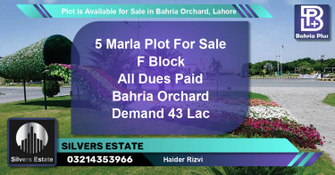 Residential Plot for Sale in Bahria Orchard, Lahore - (BP-87574)
