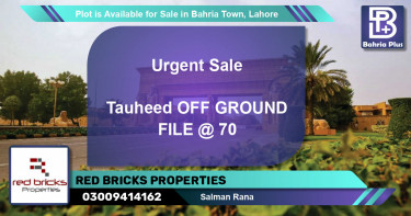 Residential Plot for Sale in Bahria Town, Lahore - (BP-87602)
