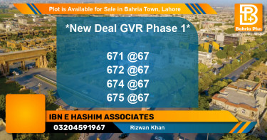 Residential Plot for Sale in Bahria Town, Lahore - (BP-87603)