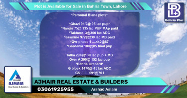Residential Plot for Sale in Bahria Town, Lahore - (BP-87634)