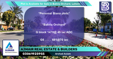 Residential Plot for Sale in Bahria Orchard, Lahore - (BP-87636)