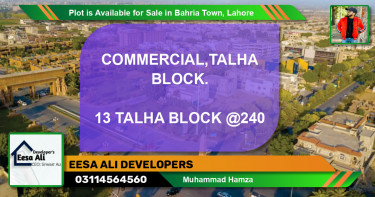 Commercial Plot for Sale in Bahria Town, Lahore - (BP-87659)