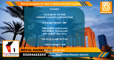 Residential Plot for Sale in Bahria Orchard, Lahore - (BP-87674)