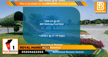 Residential Plot for Sale in Bahria Orchard, Lahore - (BP-87681)