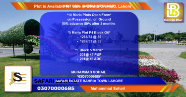 Residential Plot for Sale in Bahria Orchard, Lahore - (BP-87689)