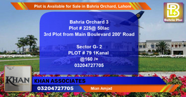 Residential Plot for Sale in Bahria Orchard, Lahore - (BP-87704)