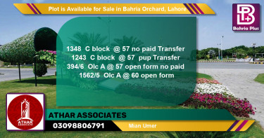 Residential Plot for Sale in Bahria Orchard, Lahore - (BP-87708)